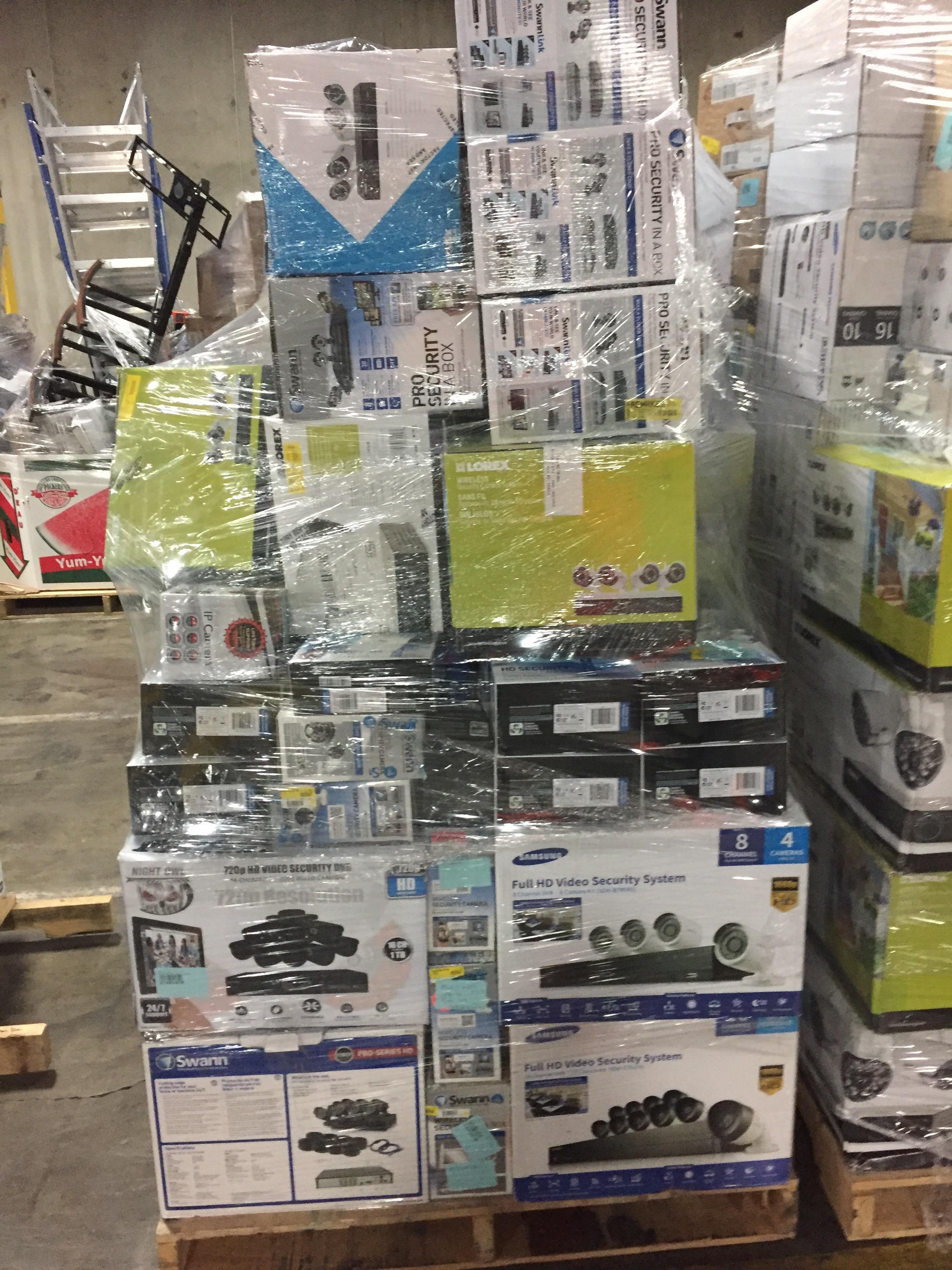 Customer Returns Pallet Electronics & Security Liquidation